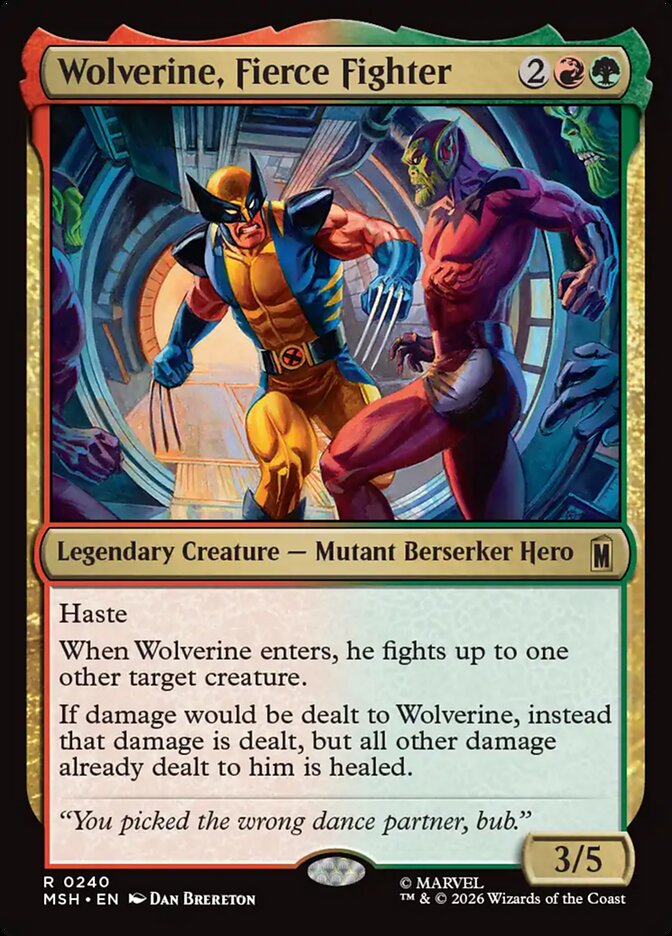 Wolverine, Fierce Fighter card front