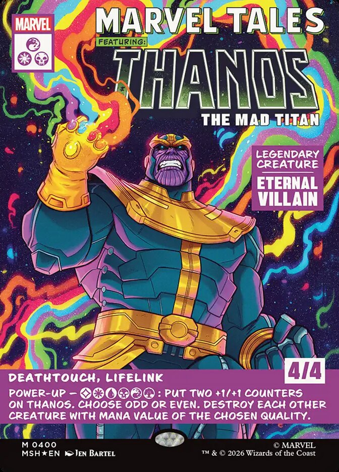Thanos, the Mad Titan card front