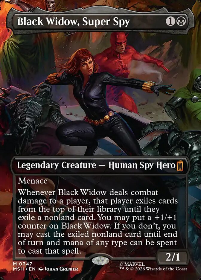 Black Widow, Super Spy card front