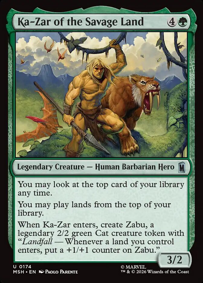 Ka-Zar of the Savage Land card front