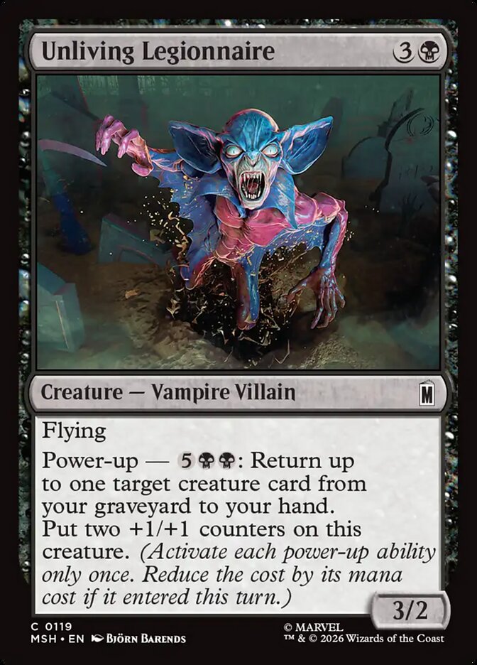 Unliving Legionnaire card front