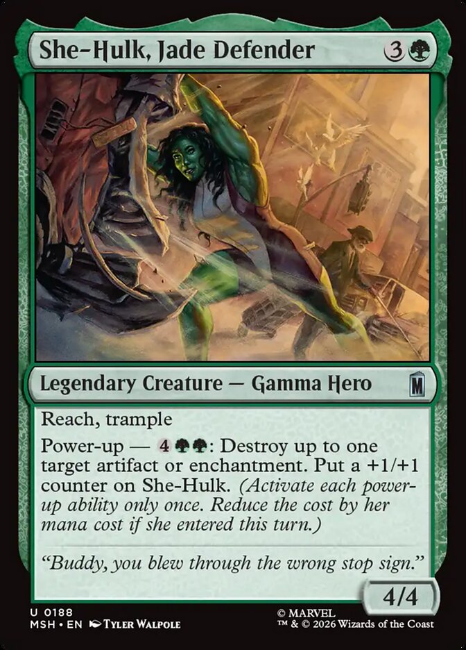 She-Hulk, Jade Defender card front
