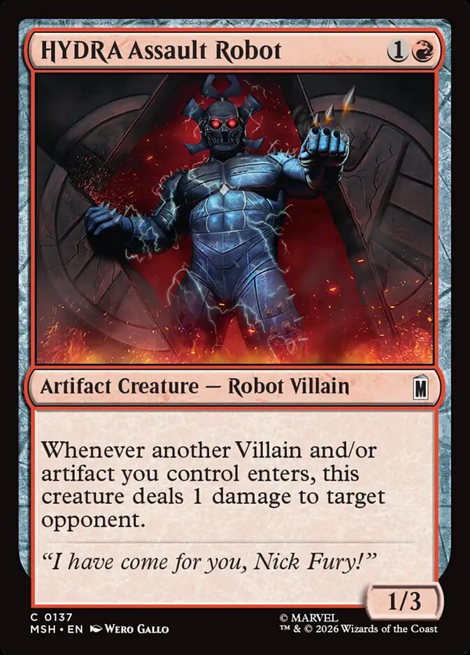 HYDRA Assault Robot card front