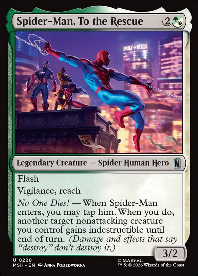 Spider-Man, To the Rescue card front
