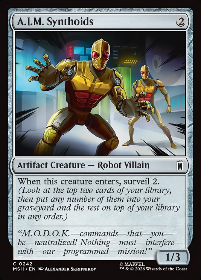 A.I.M. Synthoids card front