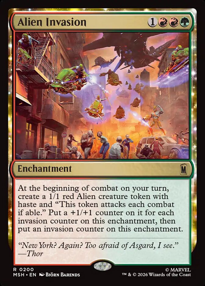 Alien Invasion card front