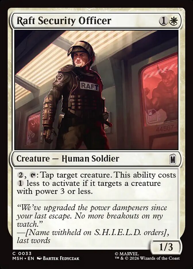 Raft Security Officer card front