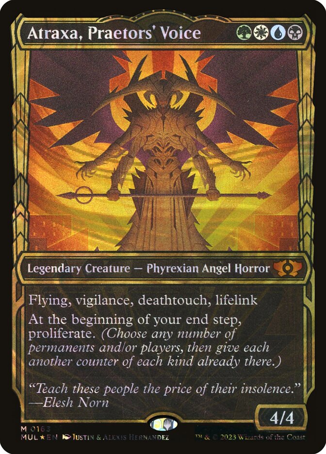 Atraxa, Praetors' Voice card front