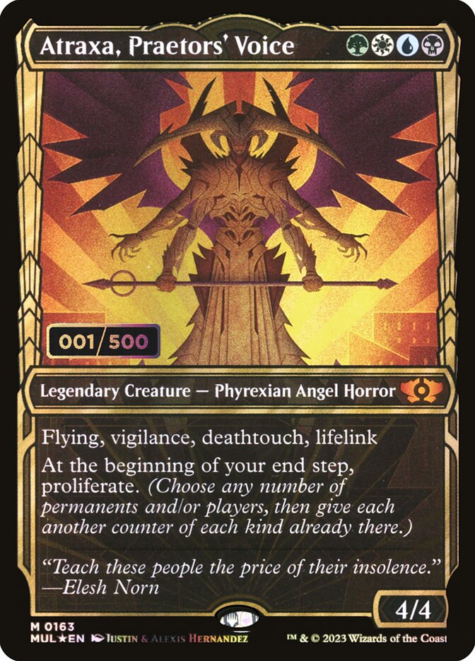 Atraxa, Praetors' Voice card front