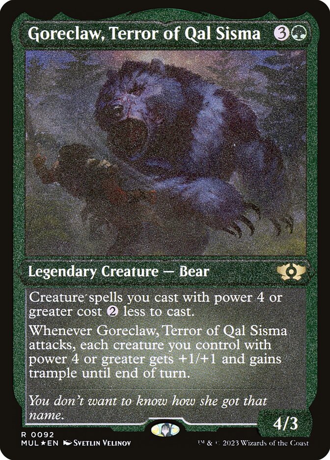 Goreclaw, Terror of Qal Sisma card front