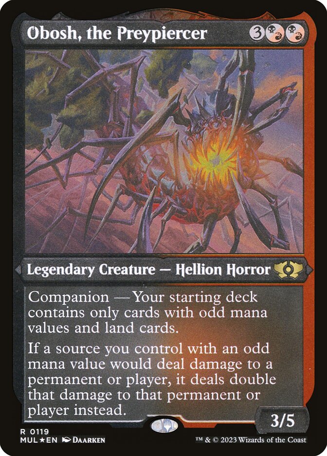 Obosh, the Preypiercer card front