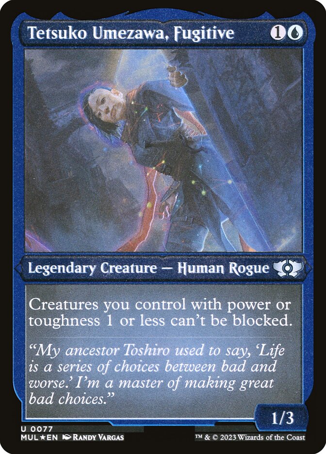 Tetsuko Umezawa, Fugitive card front