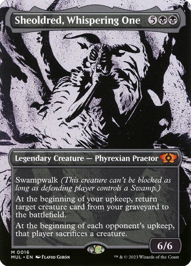 Sheoldred, Whispering One card front