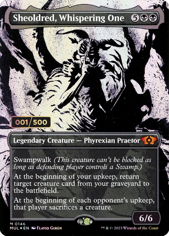 Sheoldred, Whispering One card front