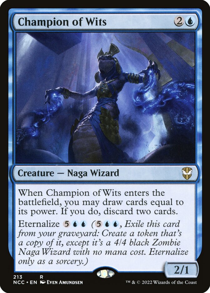 Champion of Wits card front