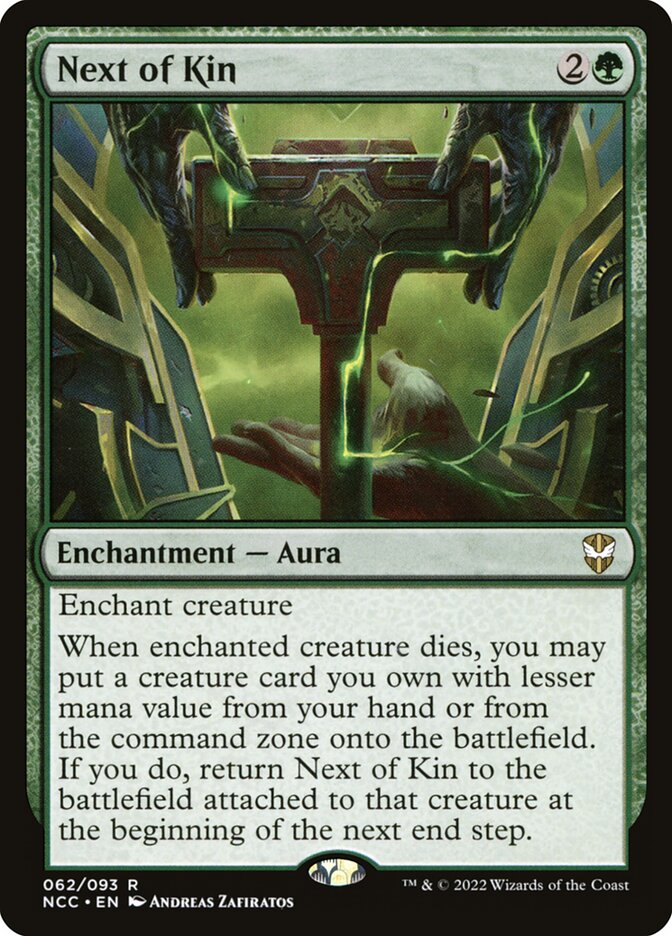 Next of Kin card front