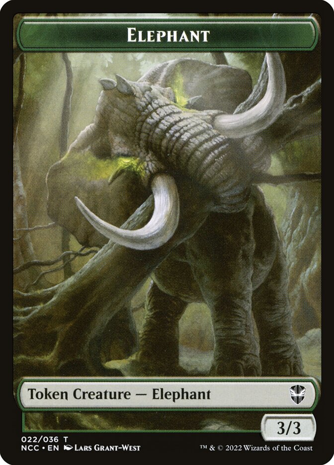 Elephant card front