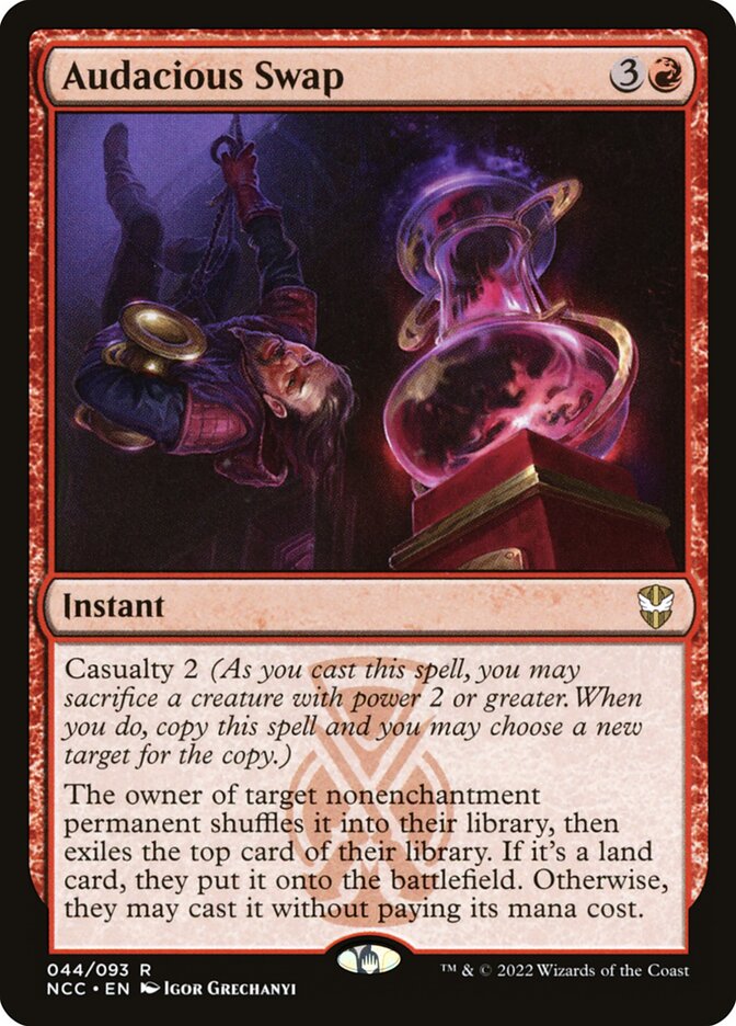 Audacious Swap card front