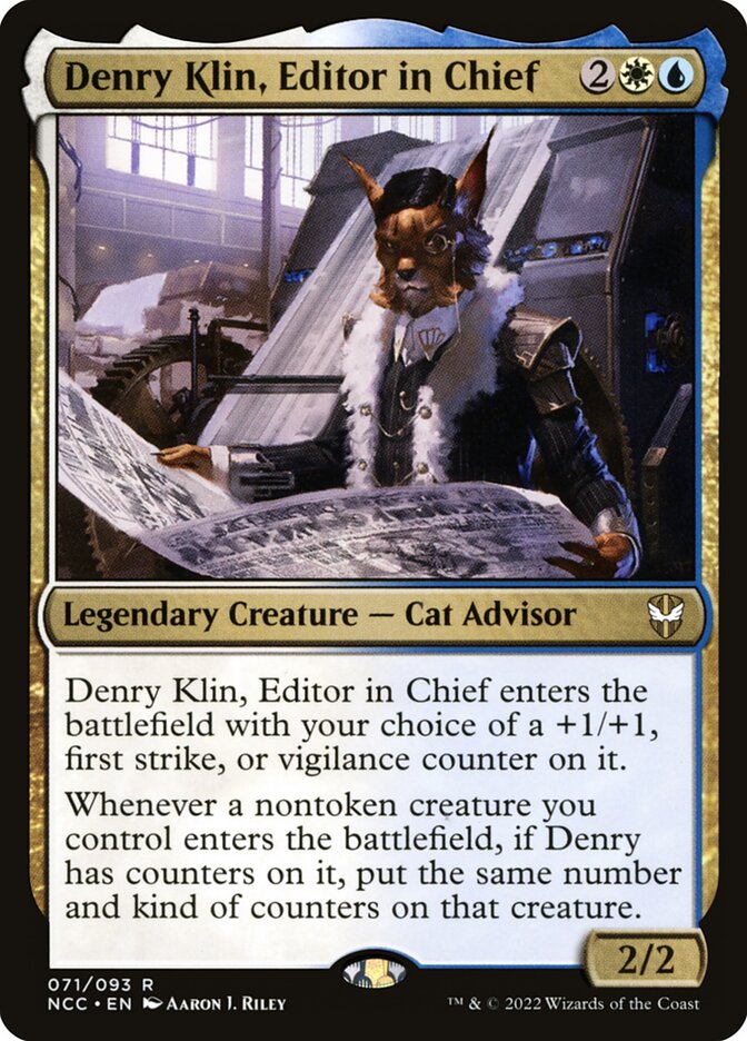 Denry Klin, Editor in Chief card front