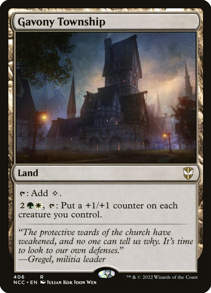 Gavony Township card front