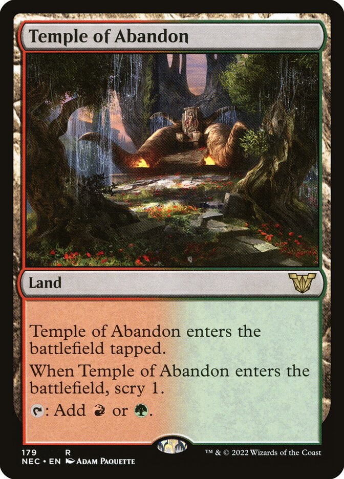 Temple of Abandon card front