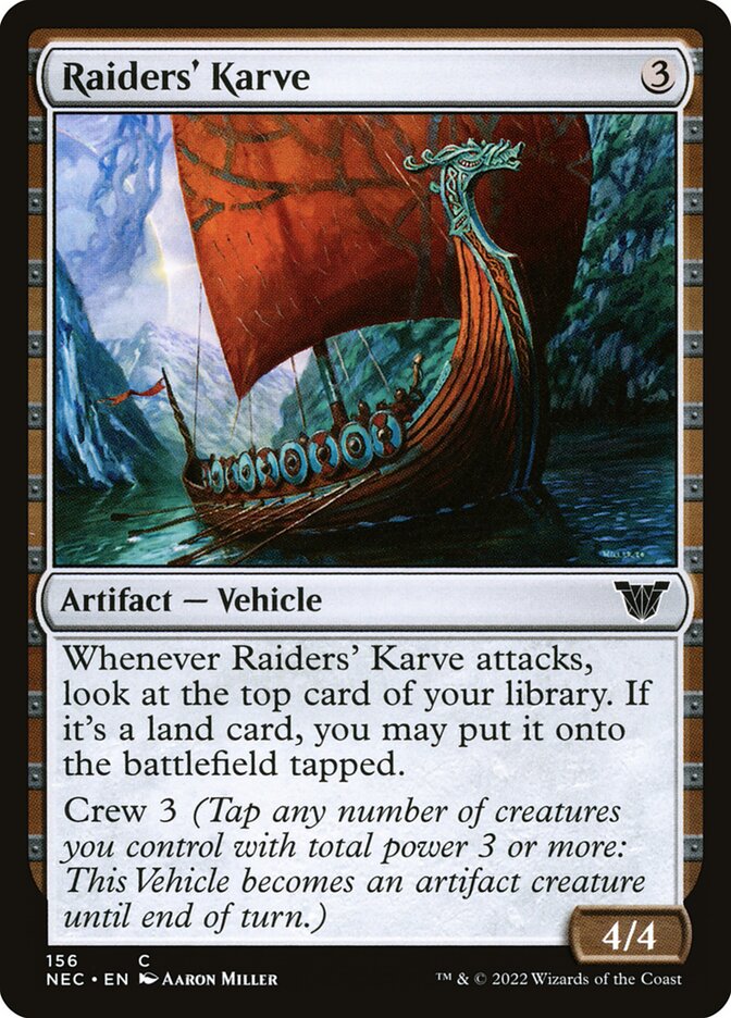 Raiders' Karve card front
