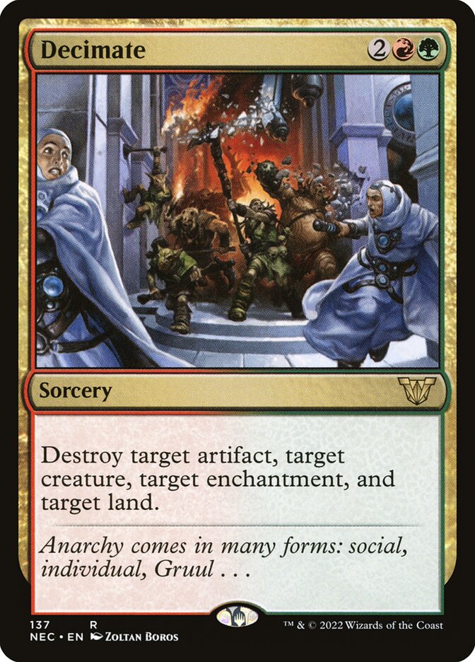 Decimate card front