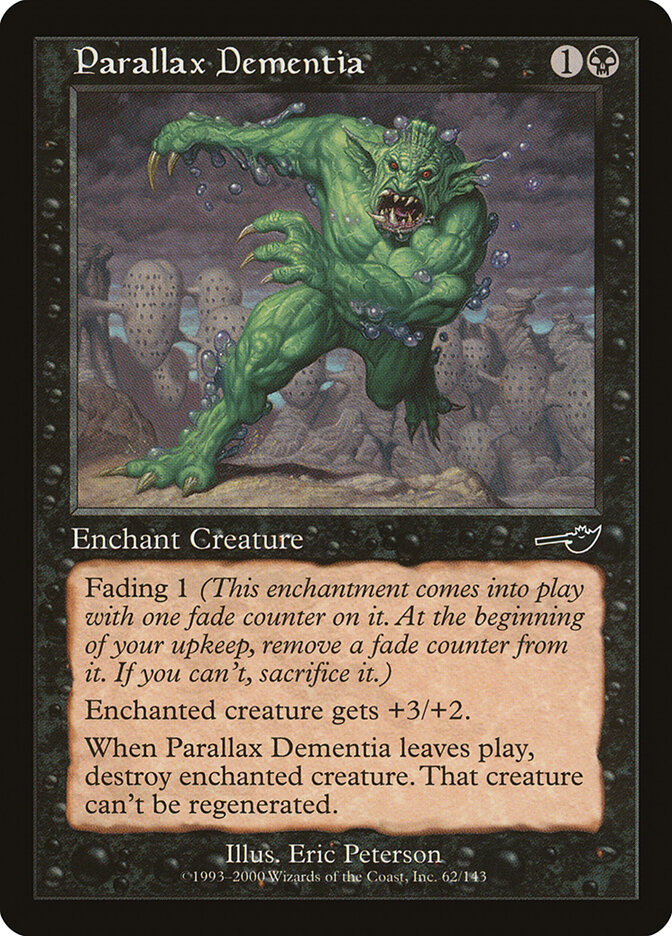 Parallax Dementia card front