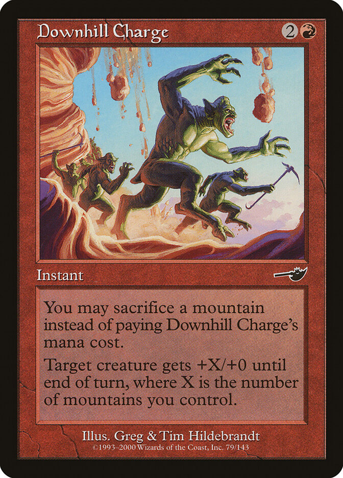 Downhill Charge card front