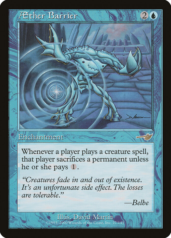 Aether Barrier card front