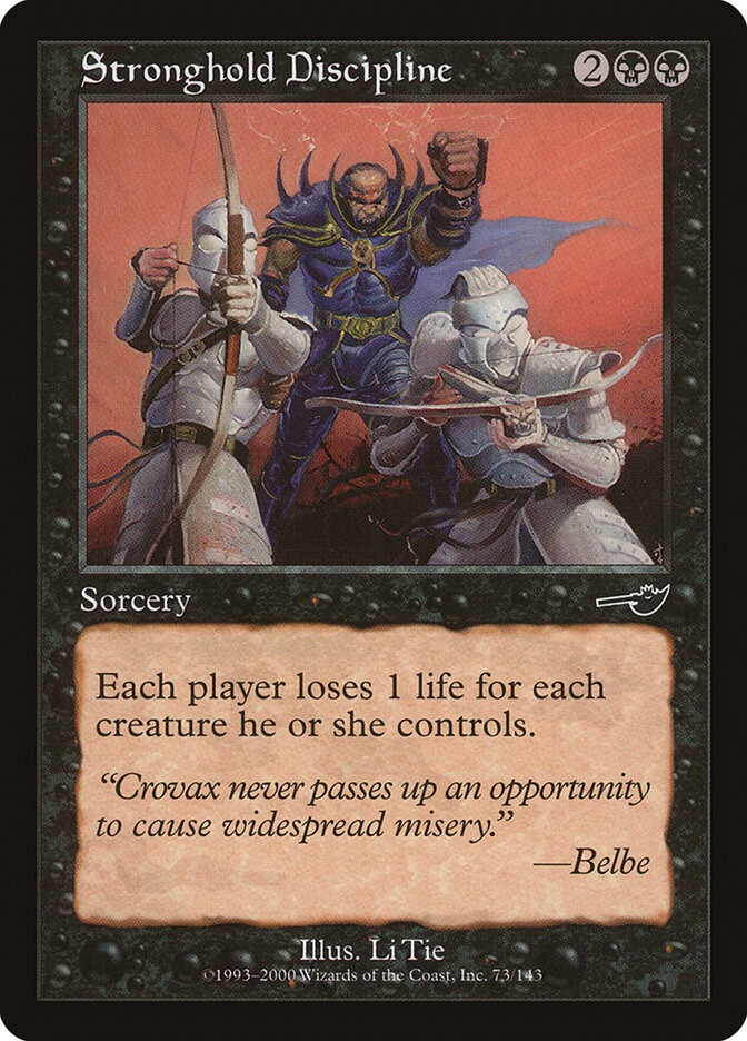 Stronghold Discipline card front