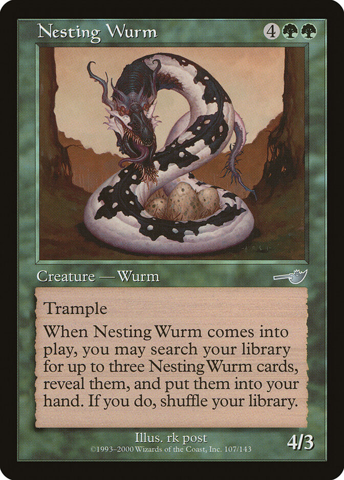 Nesting Wurm card front