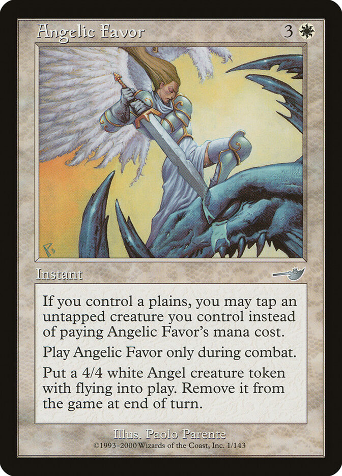 Angelic Favor card front