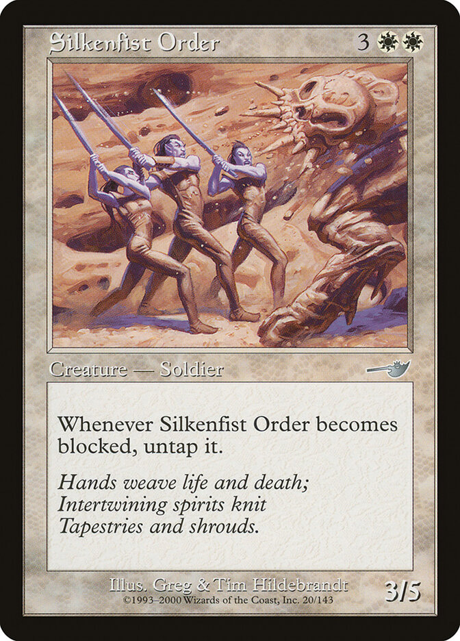 Silkenfist Order card front