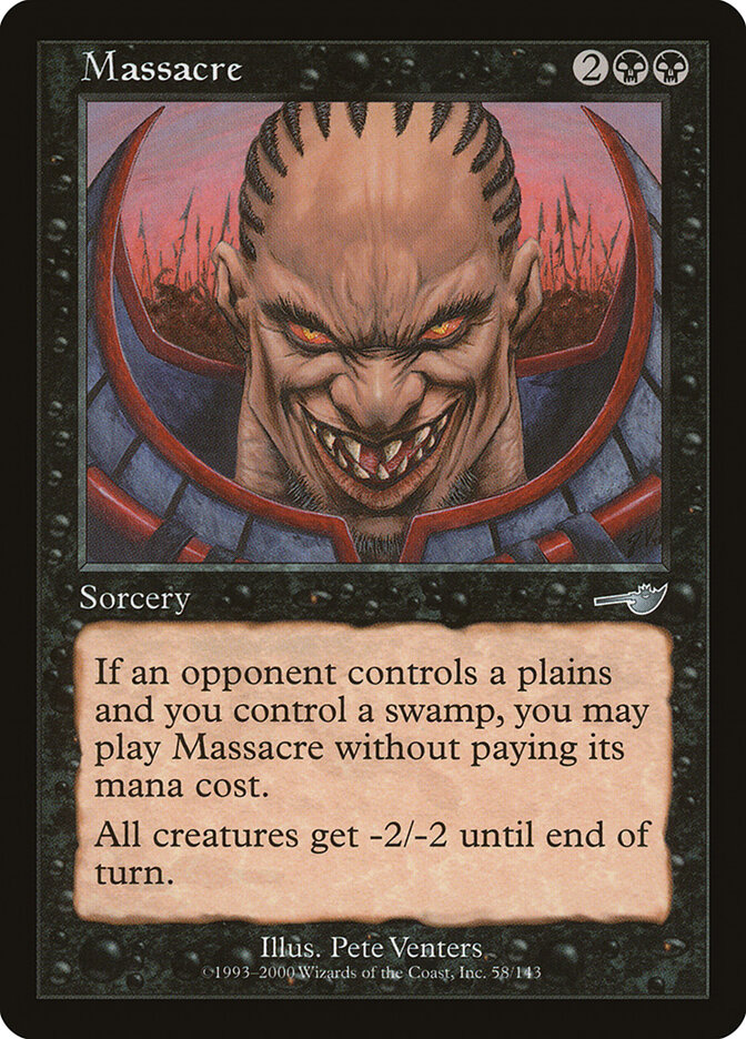 Massacre card front