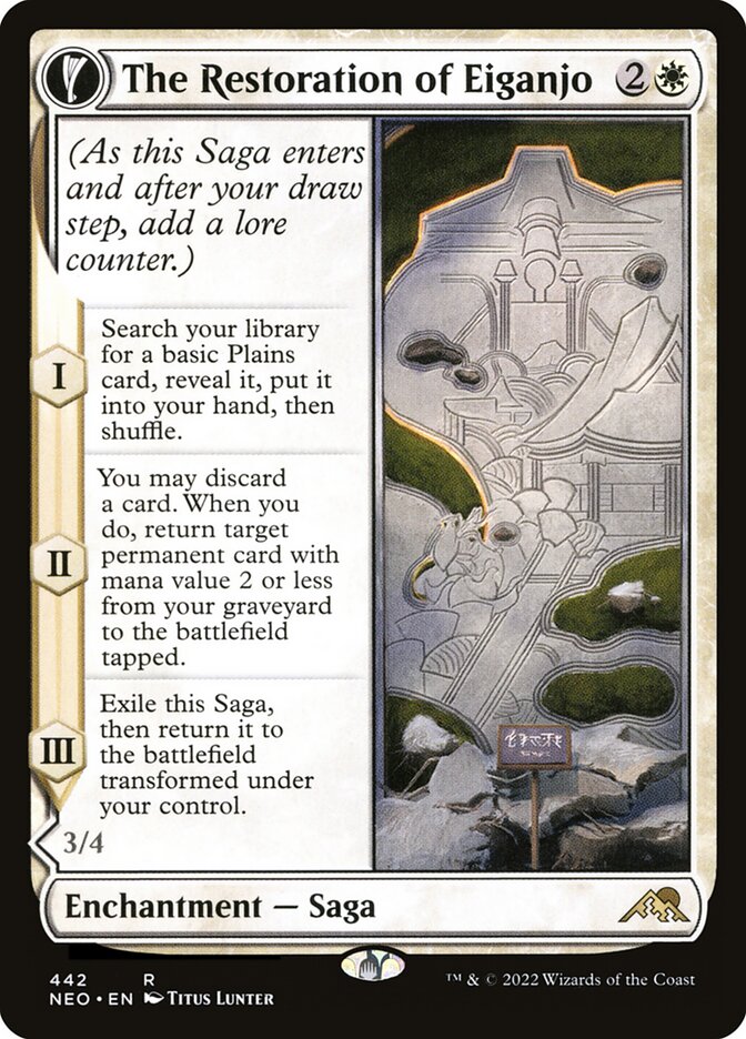 The Restoration of Eiganjo card front