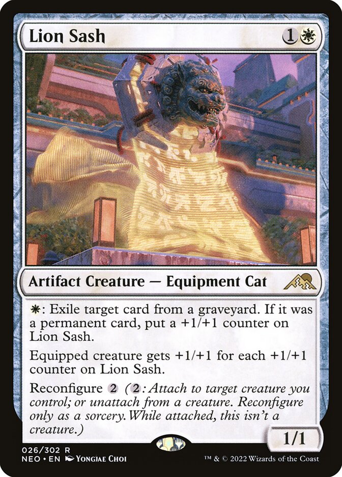 Lion Sash card front