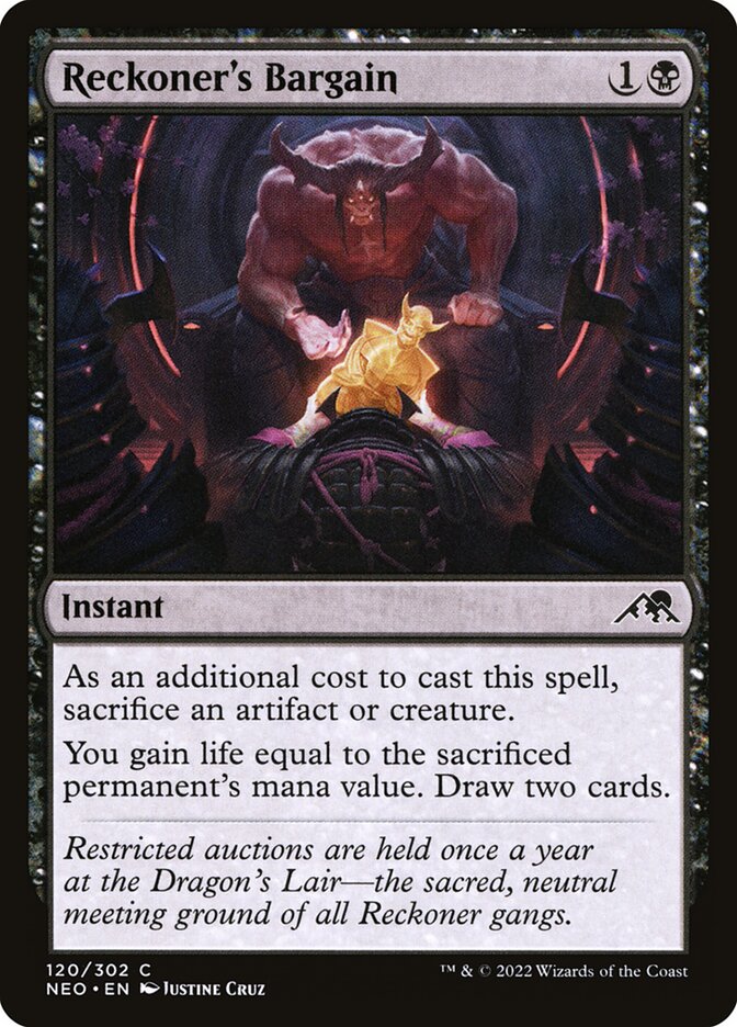 Reckoner's Bargain card front