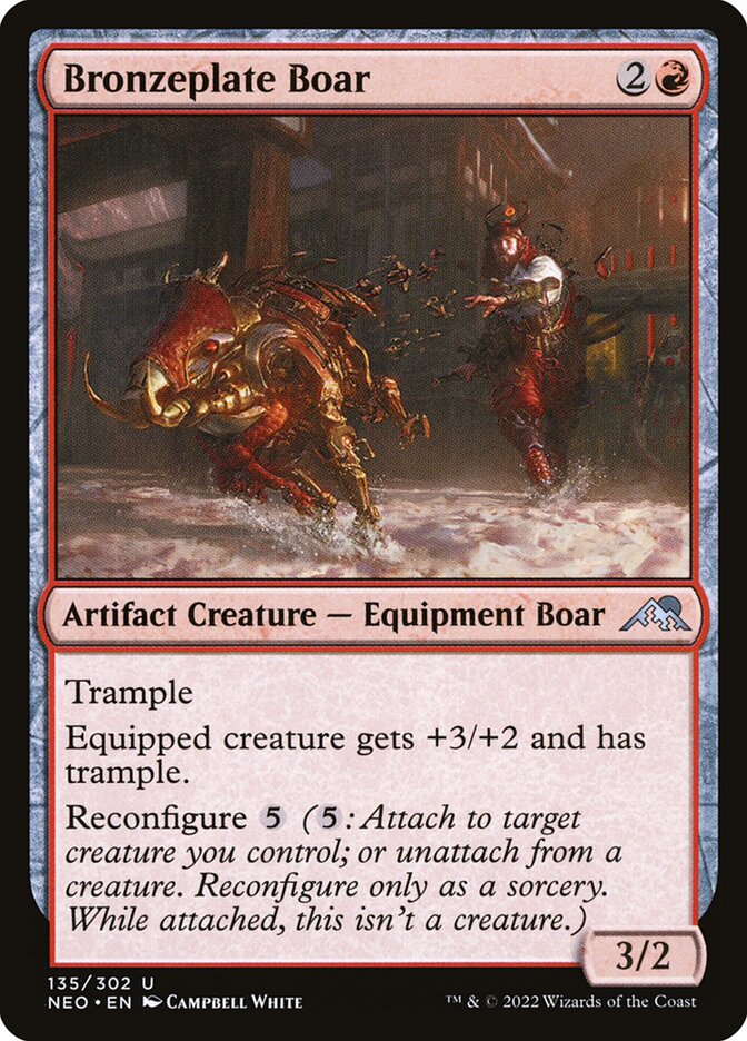 Bronzeplate Boar card front