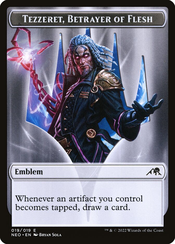Tezzeret, Betrayer of Flesh Emblem card front