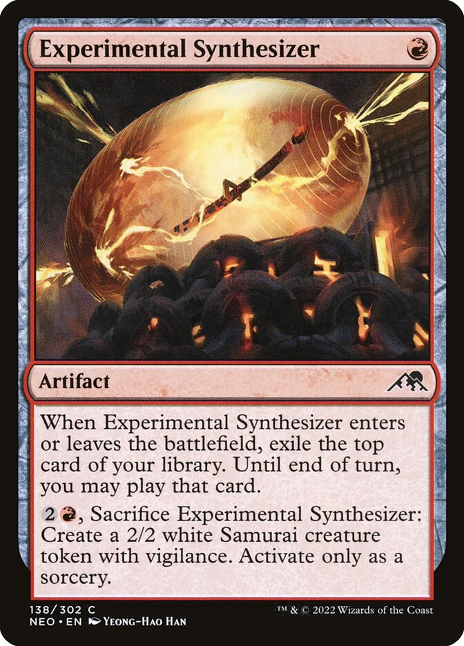 Experimental Synthesizer card front