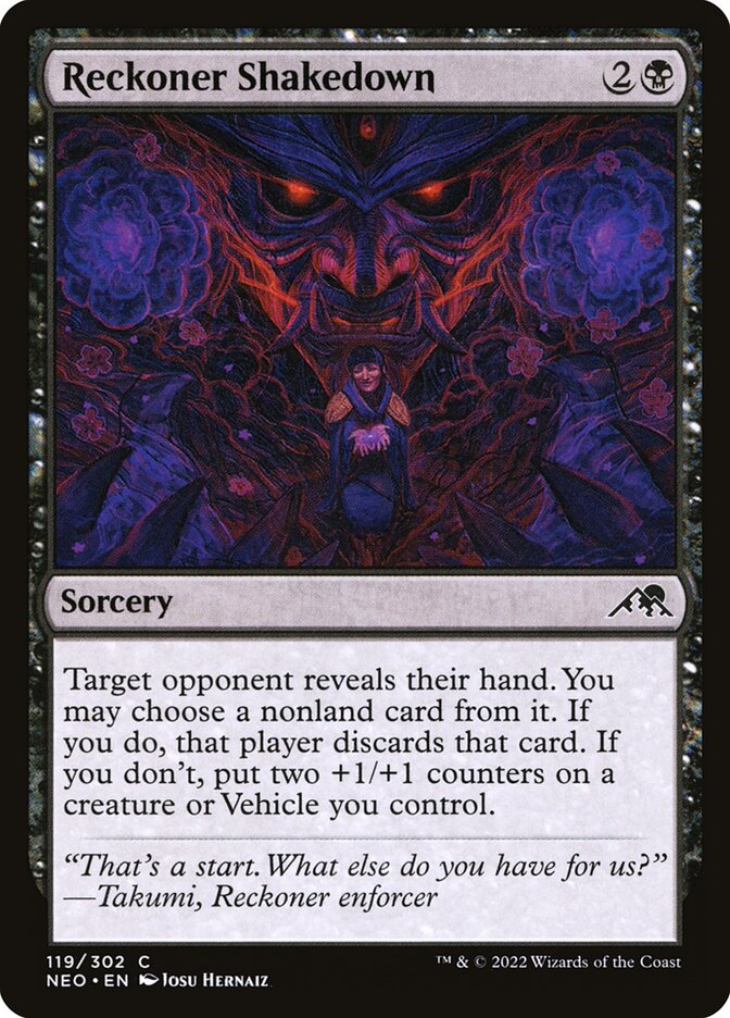 Reckoner Shakedown card front
