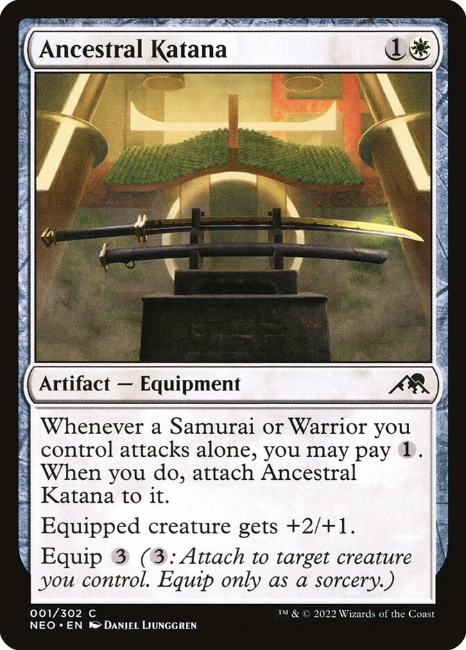 Ancestral Katana card front