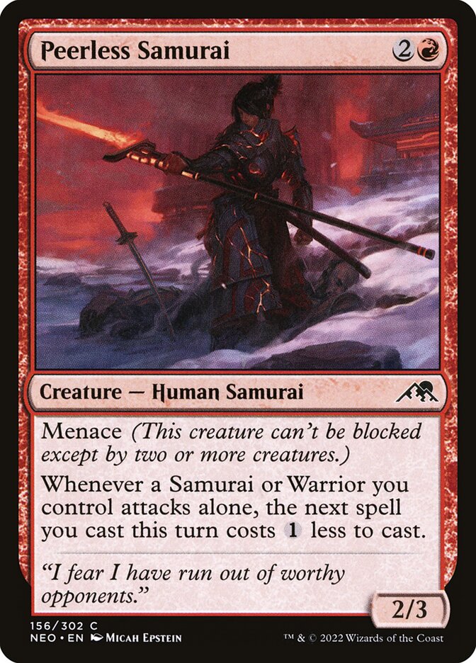 Peerless Samurai card front