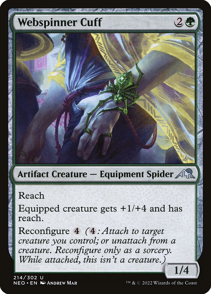 Webspinner Cuff card front