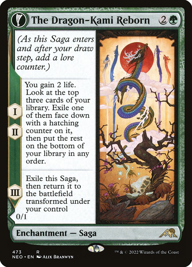 The Dragon-Kami Reborn card front