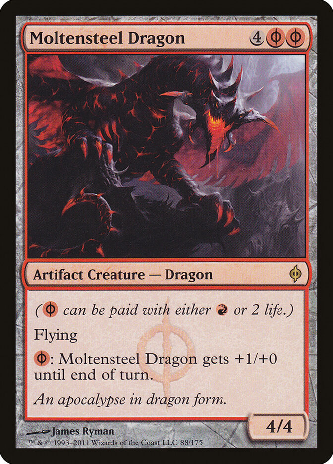 Moltensteel Dragon card front