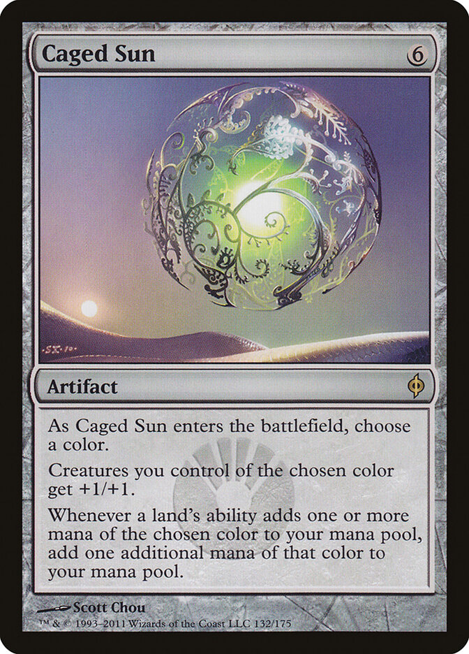 Caged Sun card front