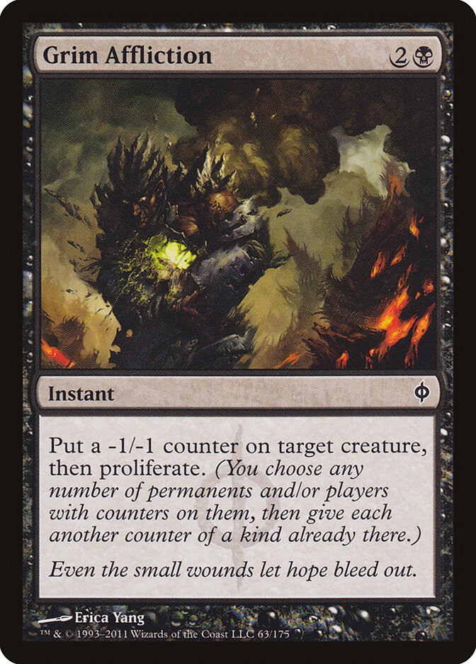 Grim Affliction card front