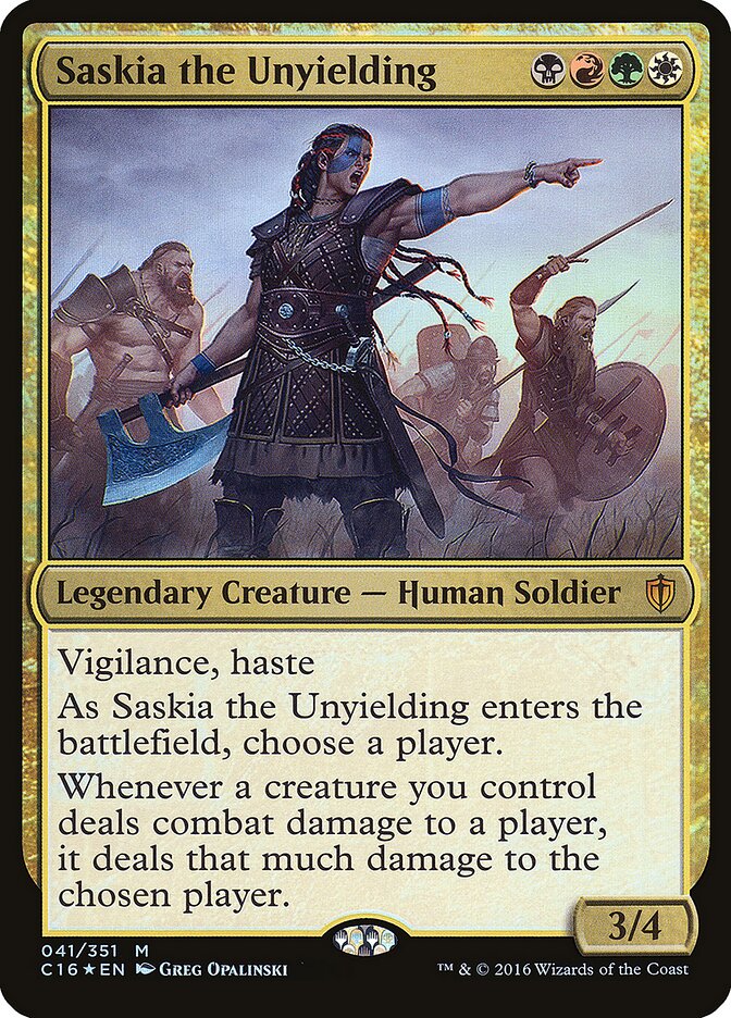Saskia the Unyielding card front